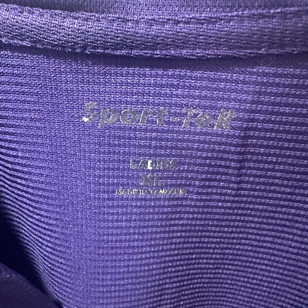 Sport-Tek Women's Purple Button Down Shirt - Picture 2 of 3